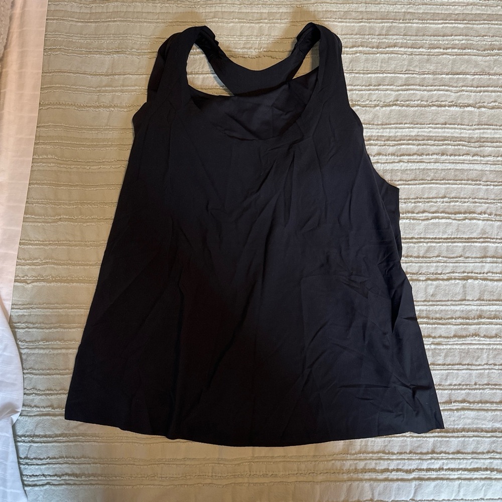 Athleta Black Racerback Tank with Built In Sports Bra (NWT)